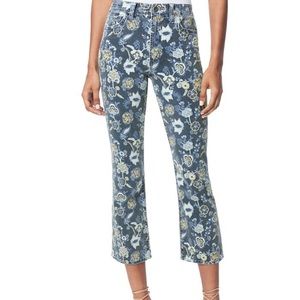NEW Joe’s Jeans Callie High-Rise Floral Boot Cropped Jeans 28